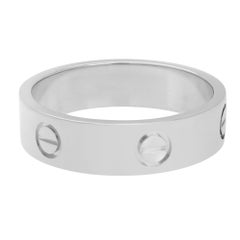 Cartier Love Mens Ring 18k White Gold