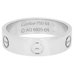 Cartier Love Mens Ring 18k White Gold