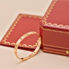 Cartier Love Multi Gem Bracelet 18K Rose Gold Size 18