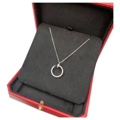 Cartier Love Nail White Gold Pavé Diamond Necklace