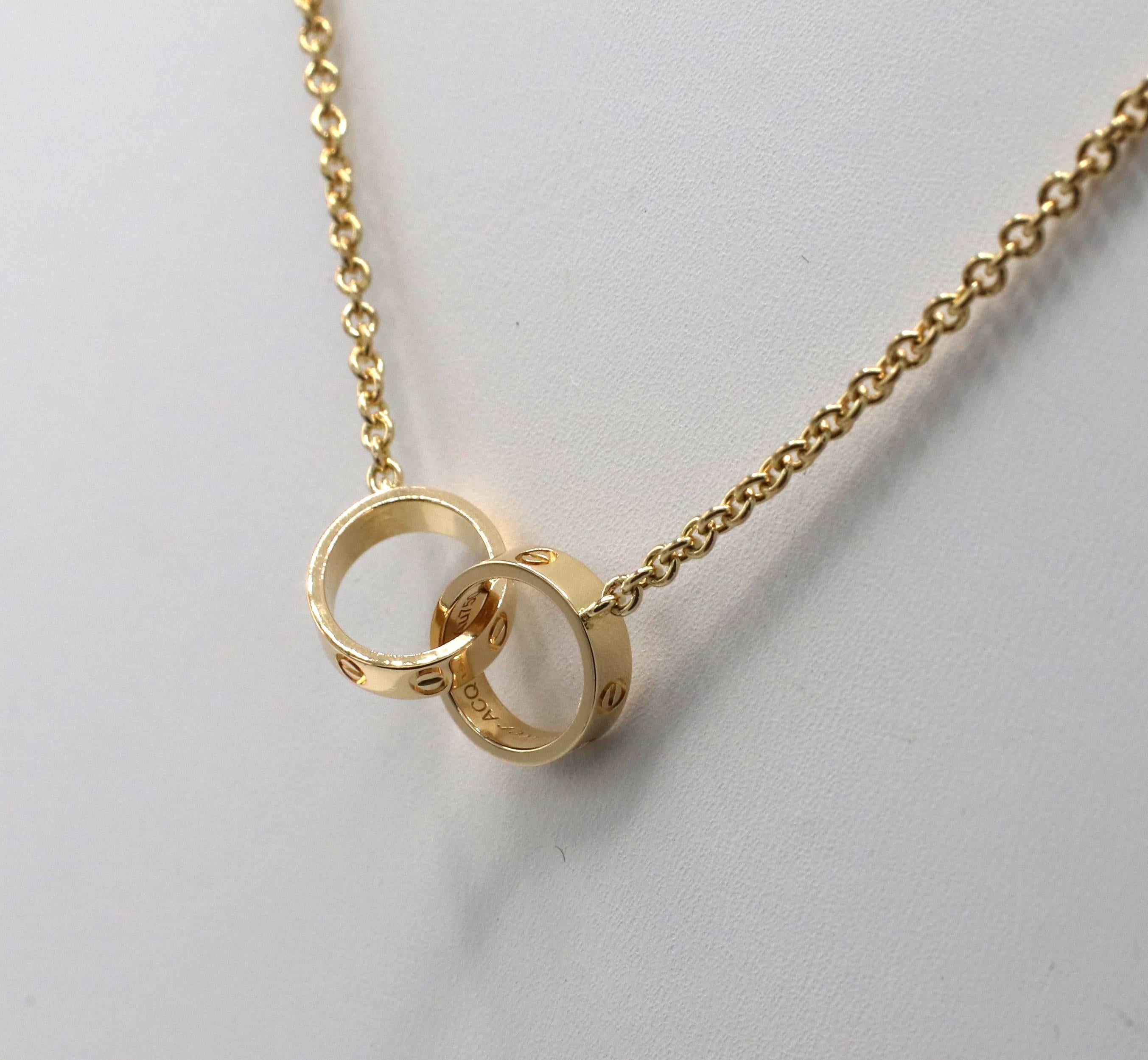 cartier love necklace weight
