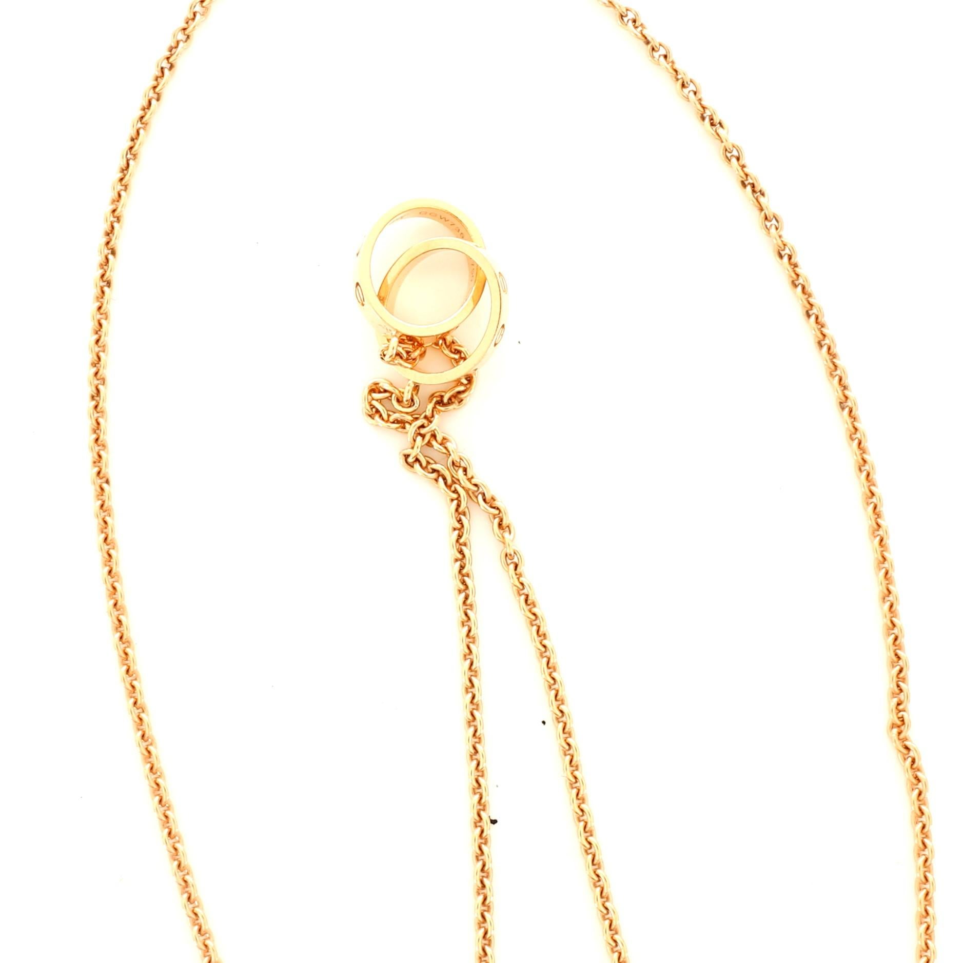 Women's Cartier Love Necklace 18 Karat Rose Gold