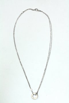 Cartier Love Necklace 18 Karat White Gold with 2 Diamonds