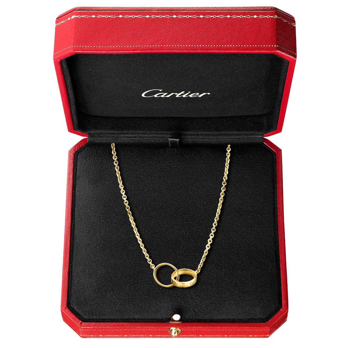Cartier Love Necklace 18K Yellow Gold 17.3 Inches Long In Excellent Condition For Sale In Aventura, FL
