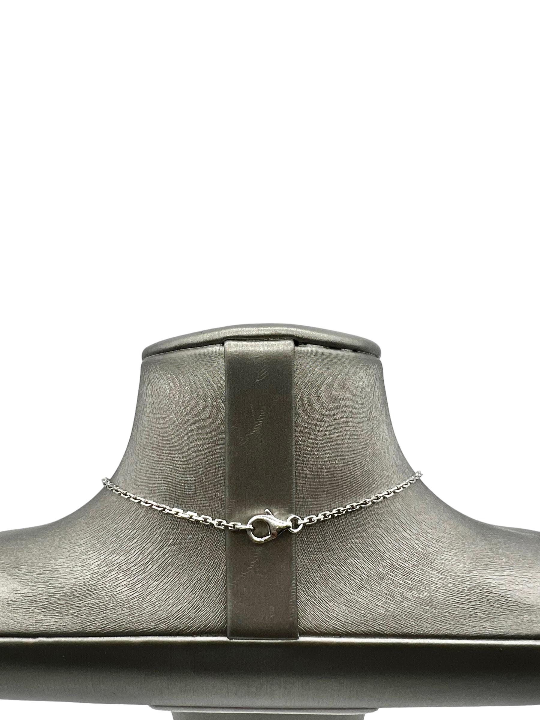 Contemporary Cartier Love Necklace, 3 brilliant cut  Diamonds, White Gold