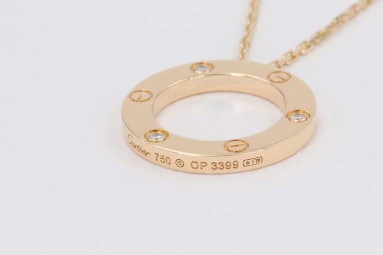 Cartier Love Diamond Yellow Gold Necklace – Oak Gem