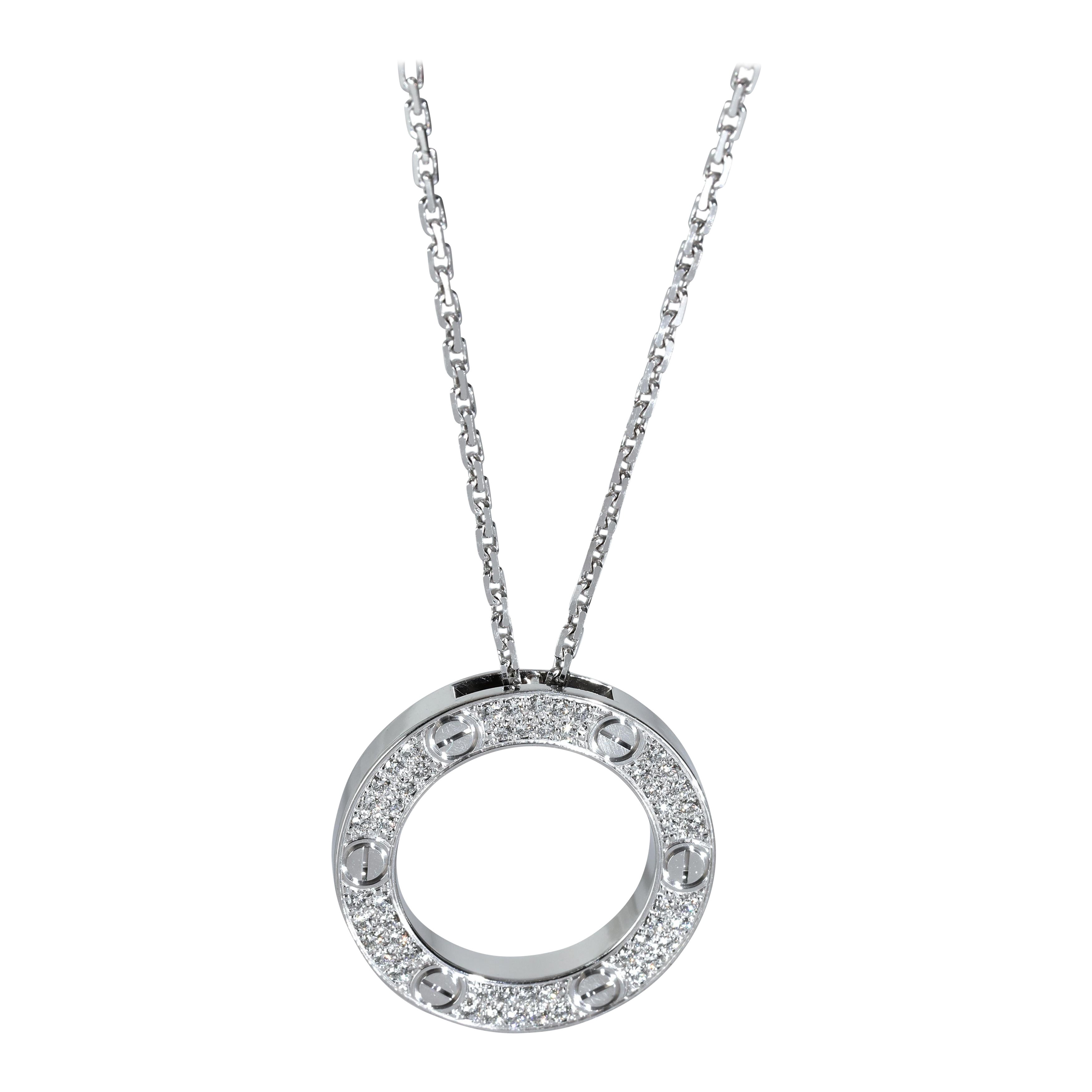 Collana Cartier Love, diamanti (oro bianco)