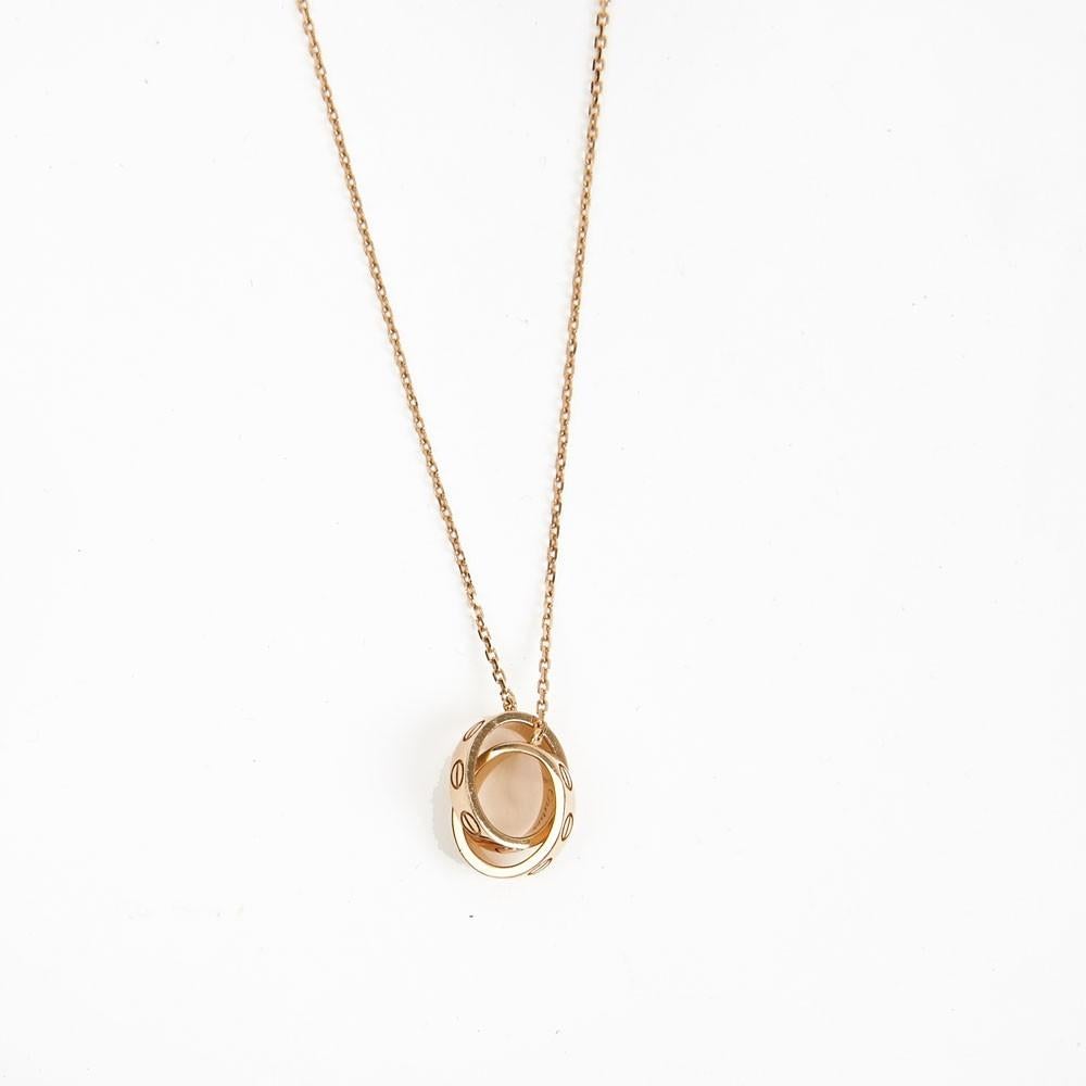 Contemporary Cartier Love Necklace in 18k Pink Gold Metal