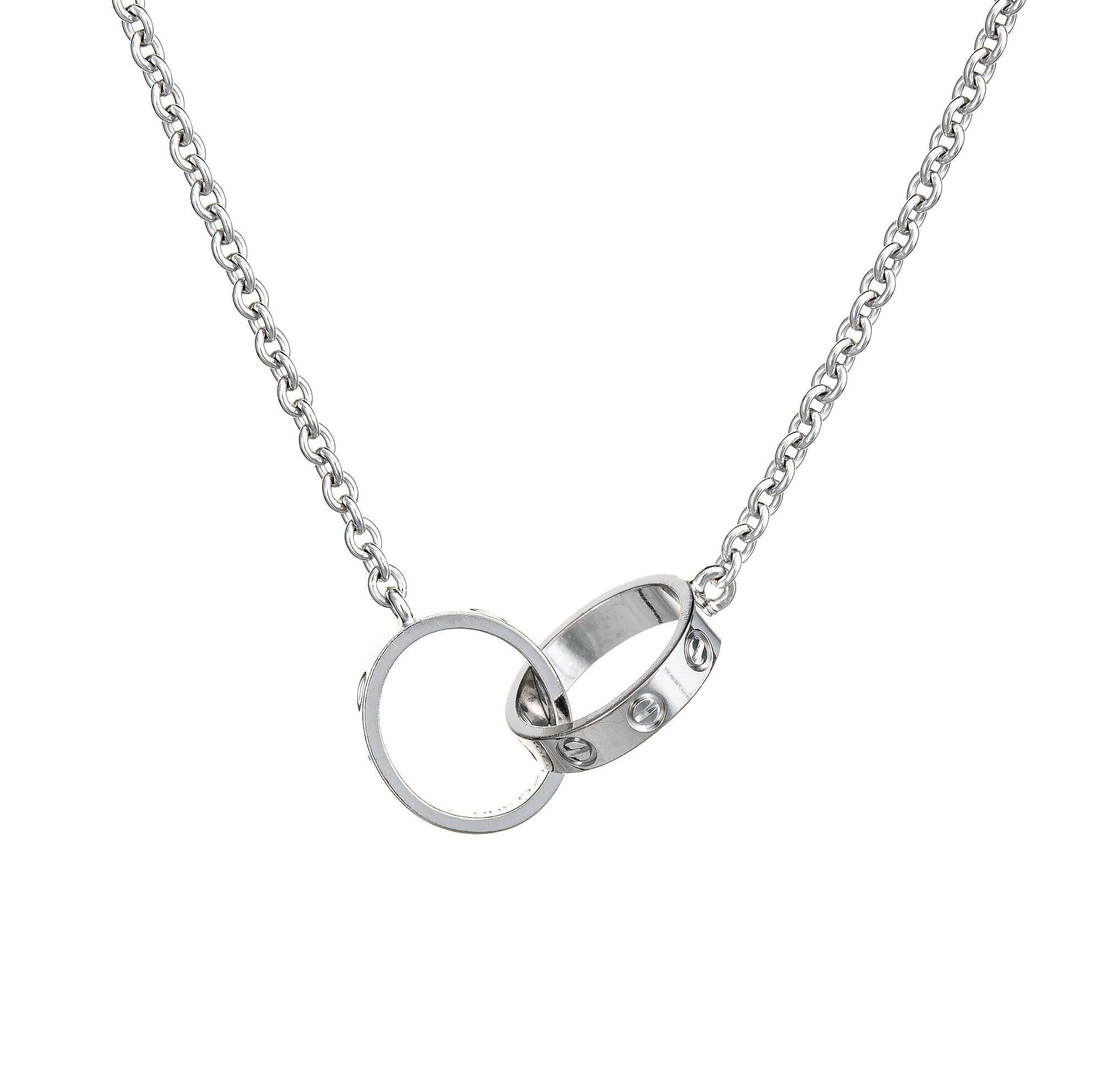 cartier love necklace silver