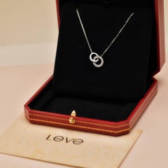 Cartier Love Necklace Pavé Diamonds 18K White Gold