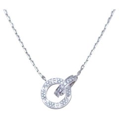 Cartier Love Necklace Pavé Diamonds 18K White Gold