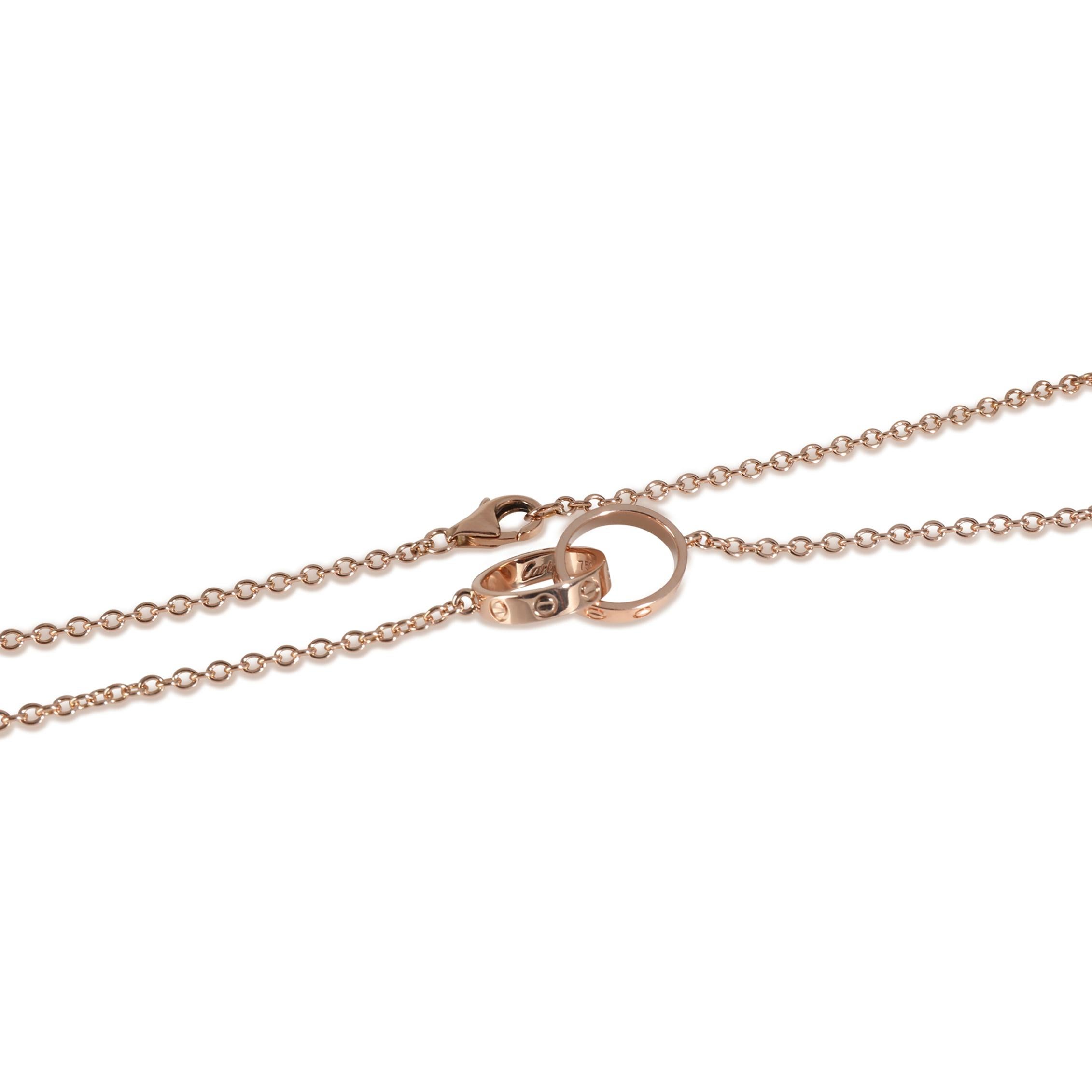 Cartier Love Halskette (Roségold) im Zustand „Hervorragend“ in New York, NY