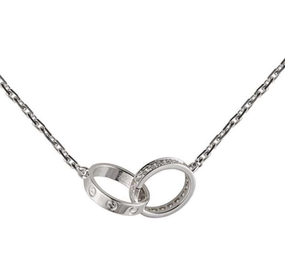 Cartier Love Necklace with Diamonds 18kt White Gold 1