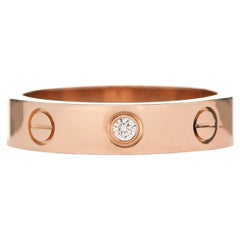 Cartier Love One Diamant-Hochzeitsring aus 18 Karat Roségold, US 5,5