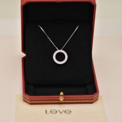 Collar Cartier Love Pavé Diamante Oro Blanco 18K