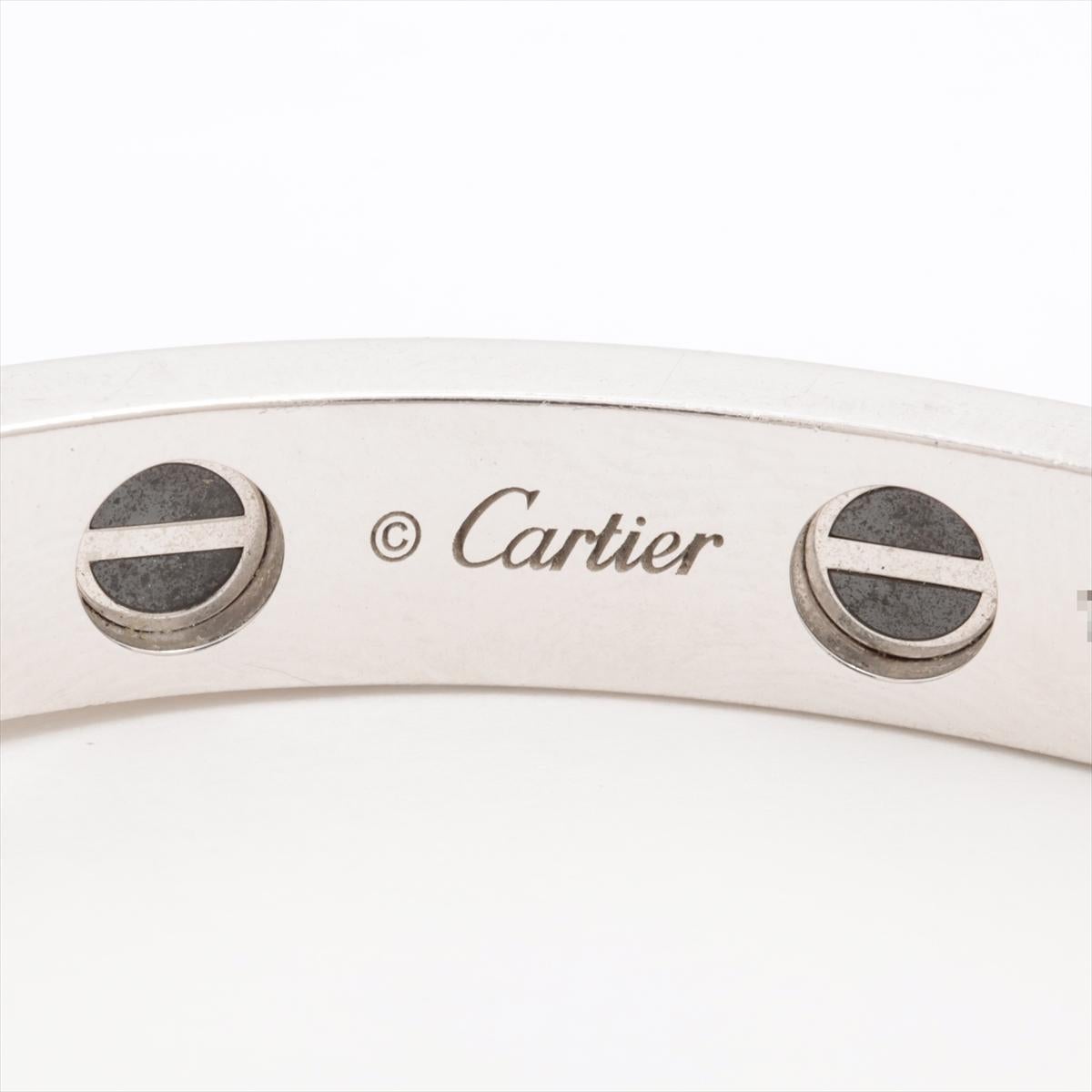 Modern Cartier Love Pavé Diamond Bracelet  For Sale