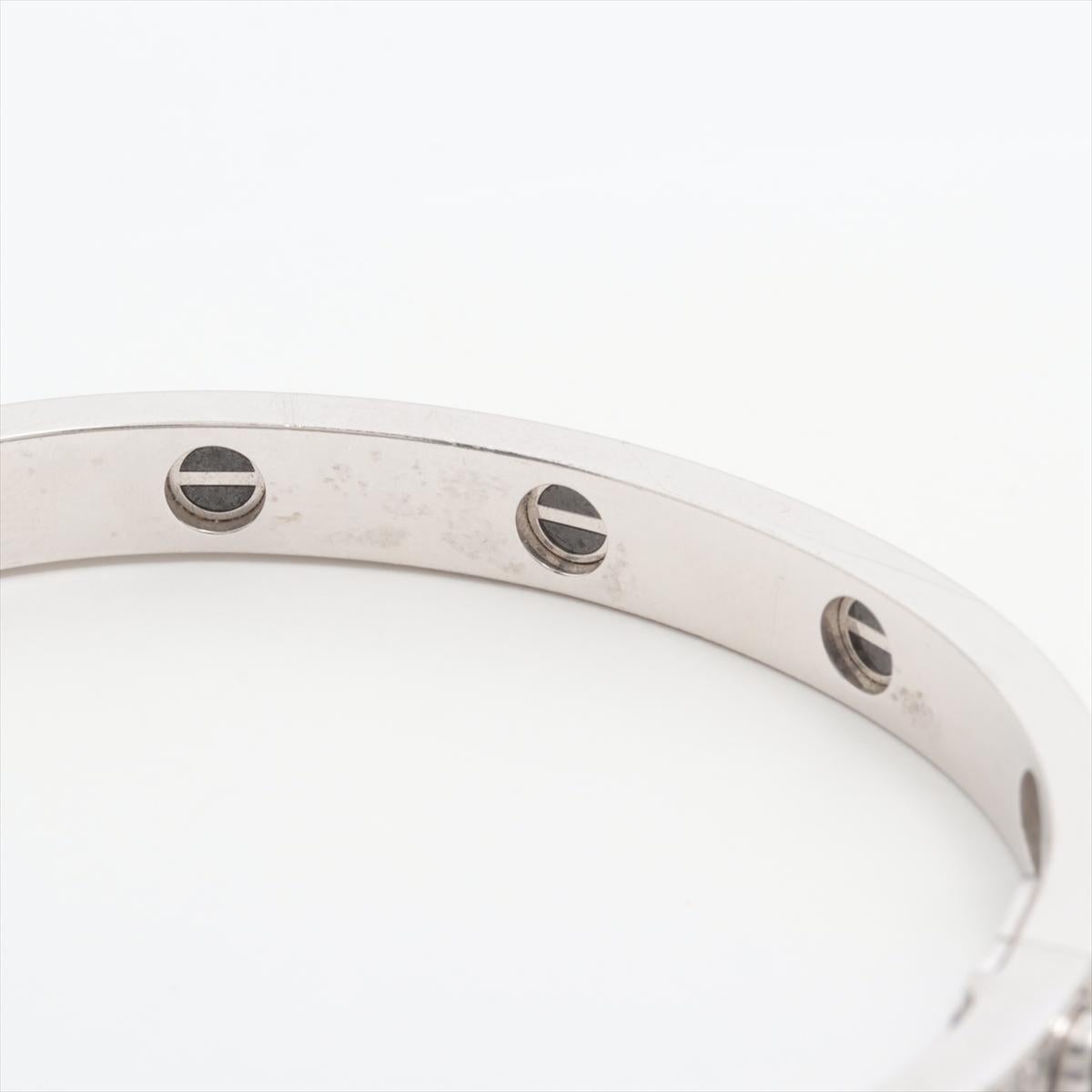 Women's or Men's Cartier Love Pavé Diamond Bracelet  For Sale