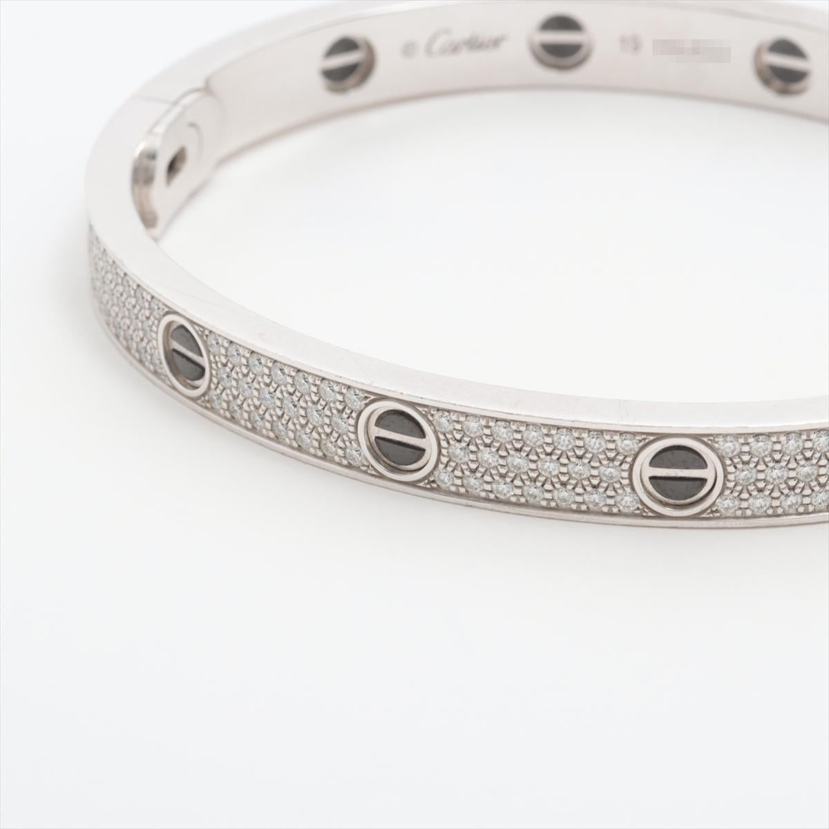 Cartier Love Pavé Diamond Bracelet  For Sale 1