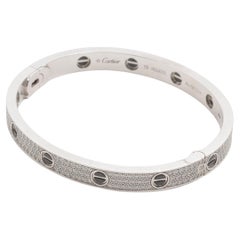 Used Cartier Love Pavé Diamond Bracelet 