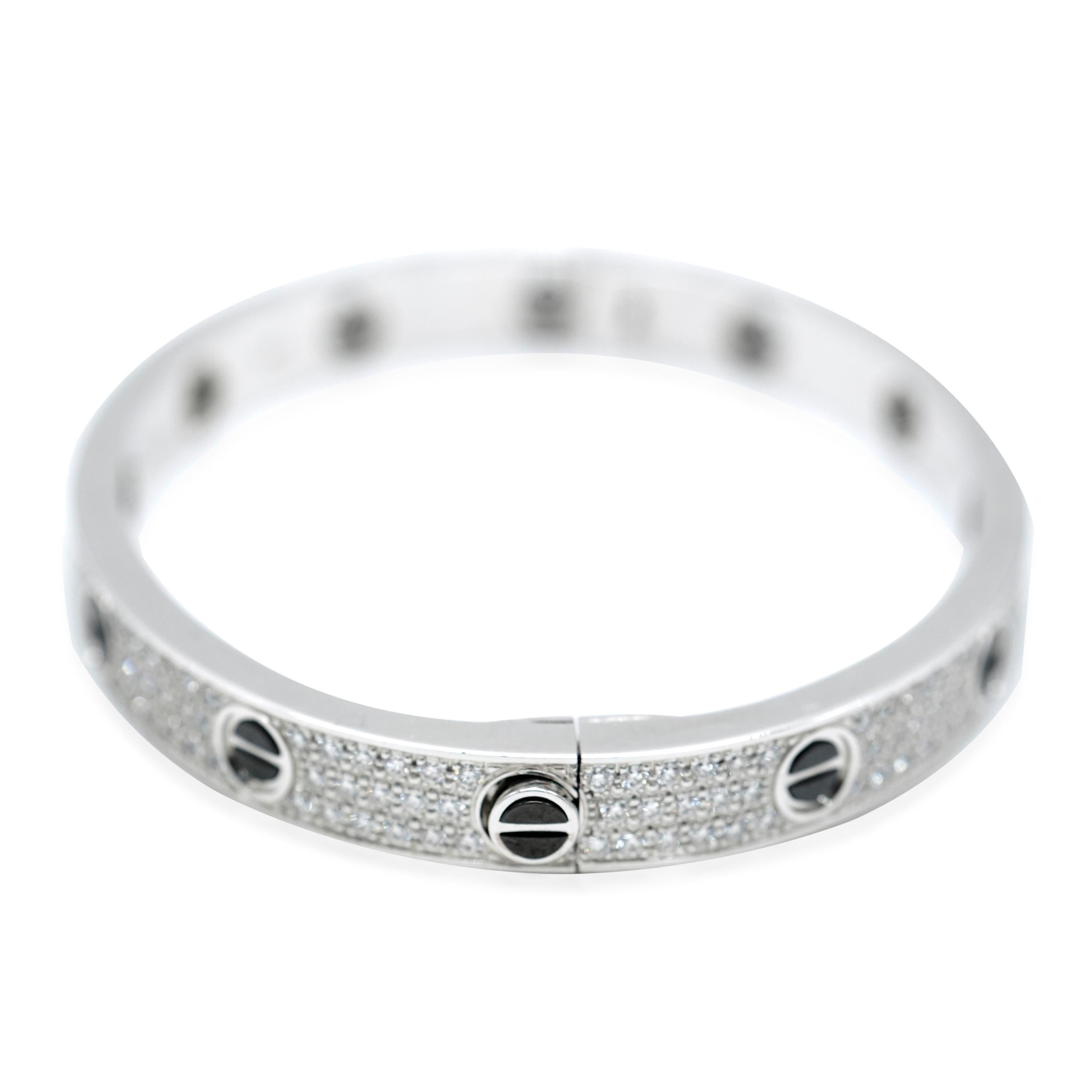 cartier pave diamond bracelet