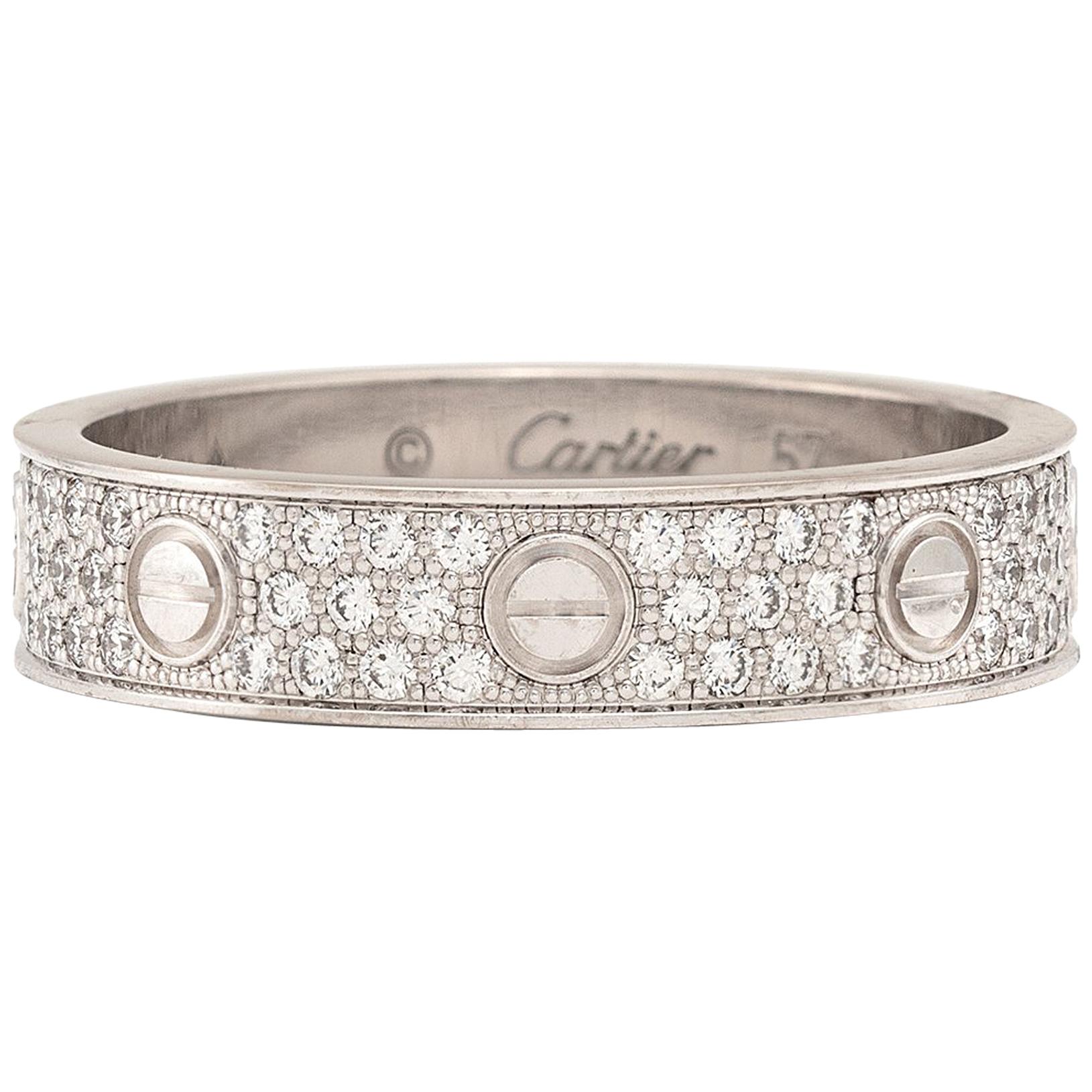 Cartier Love Pavé Diamond Ring