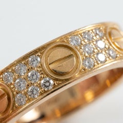 Cartier Love Pavé-Diamant-Ring aus Roségold
