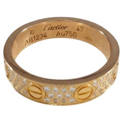 Cartier Love Pavé-Diamant-Ring aus Roségold