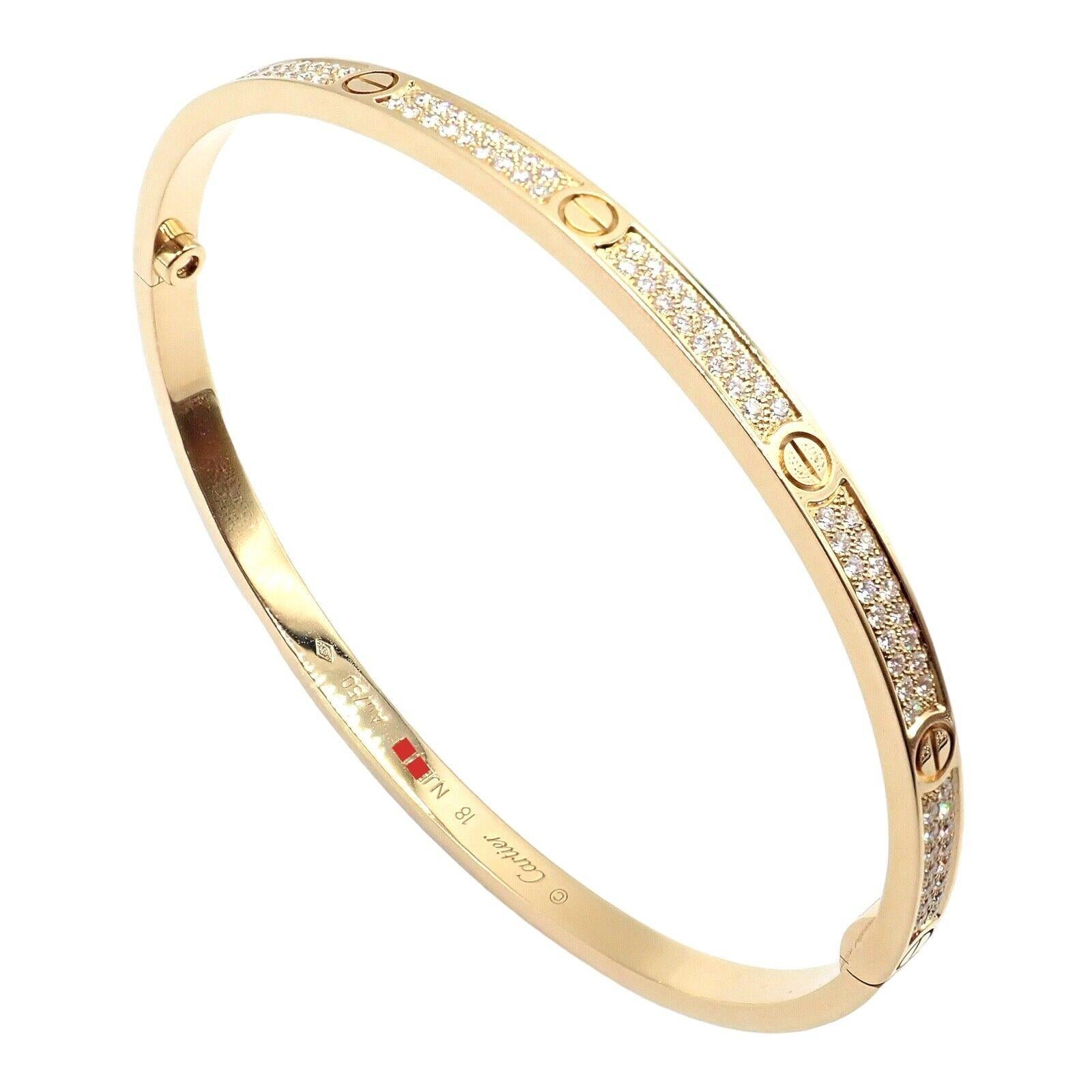 cartier love pave diamond bracelet