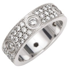 Cartier Love Pavé Diamonds 18k White Gold Ring 
