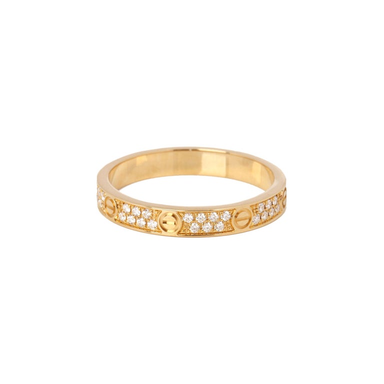 Contemporary Cartier Love Pave Small Ring For Sale