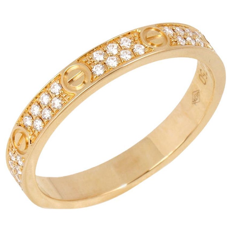 Cartier Love Pave Small Ring For Sale