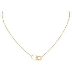 Cartier Love Pendant Chain Necklace 18K Yellow Gold
