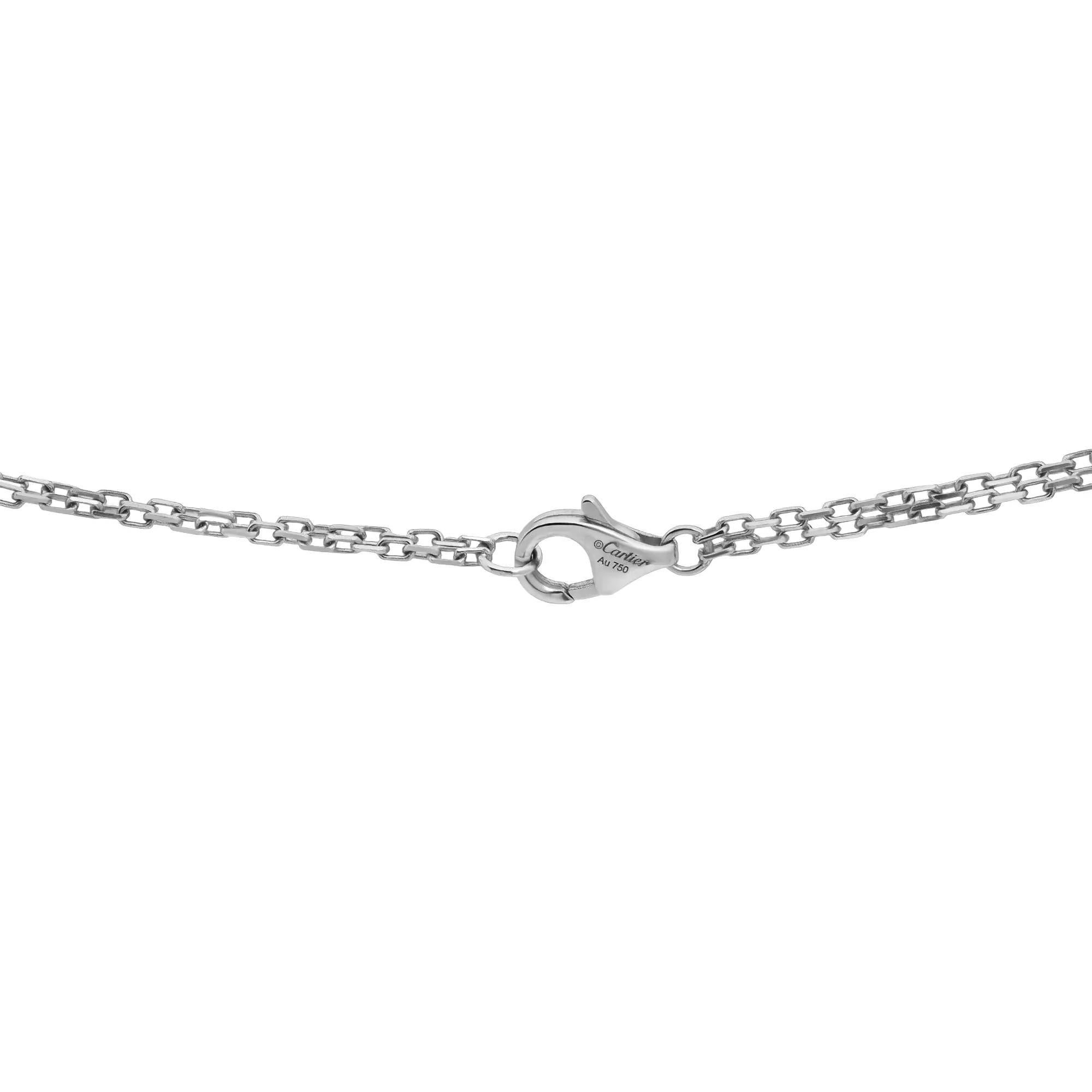 Cartier Love Collana 2 diamanti in oro bianco 18 carati 0,03 carati In condizioni ottime in vendita a New York, NY