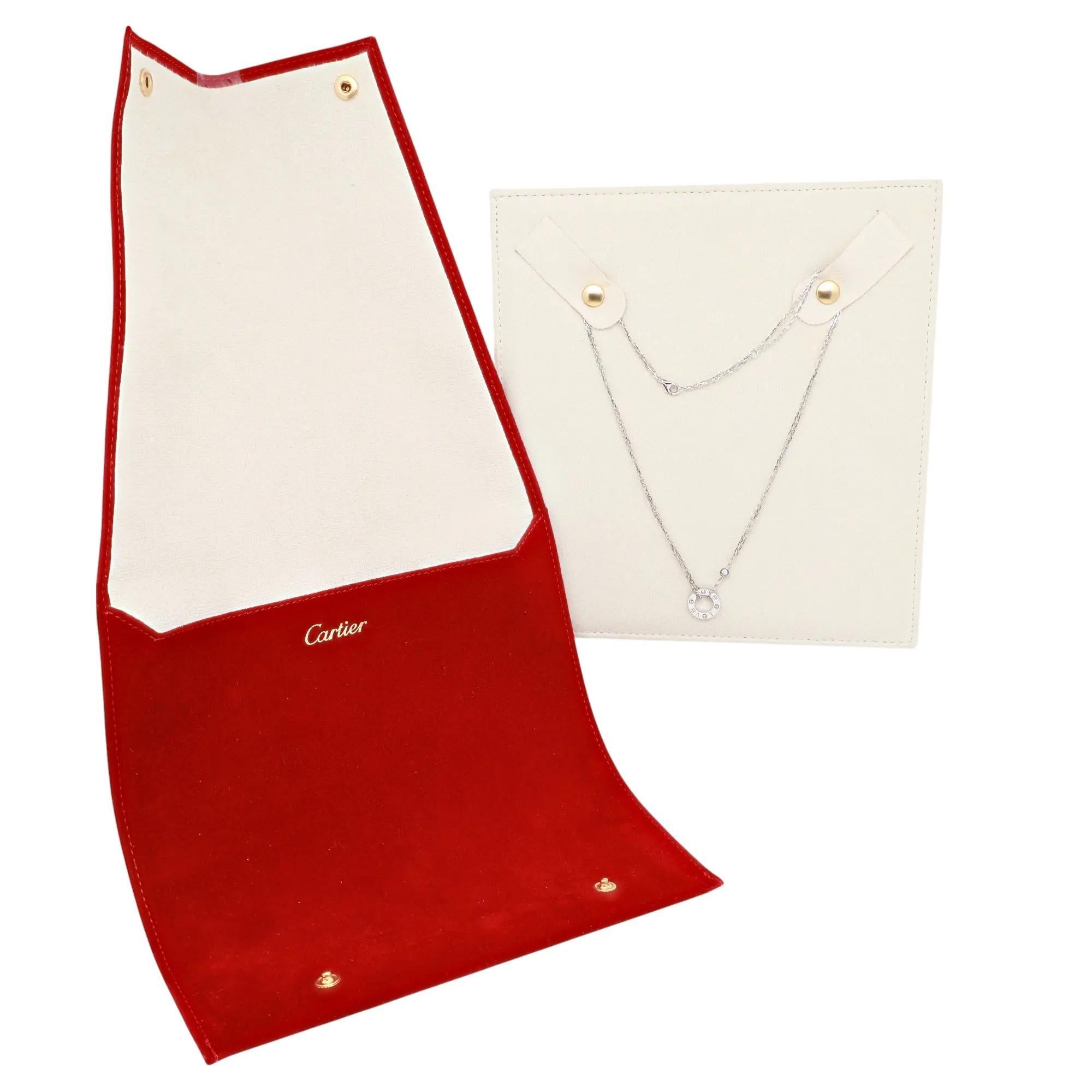 da uomo o donna Cartier Love Collana 2 diamanti in oro bianco 18 carati 0,03 carati in vendita