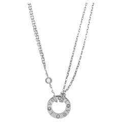 Cartier Love Collana 2 diamanti in oro bianco 18 carati 0,03 carati