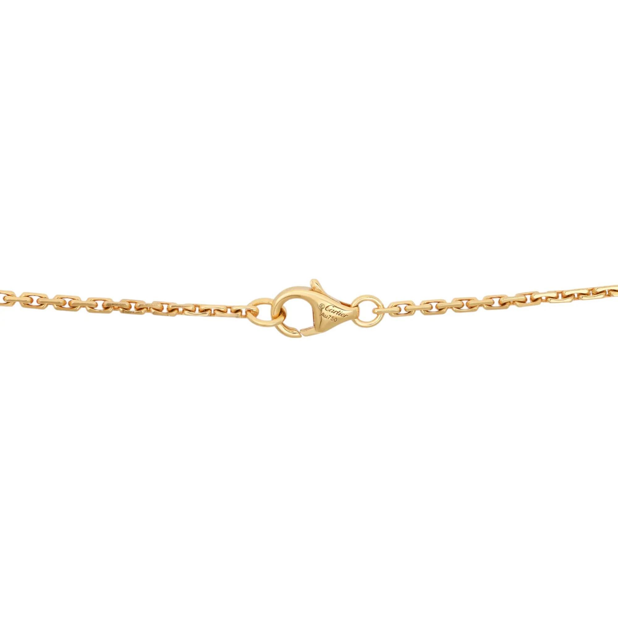 Cartier Love Collana con 3 diamanti in oro giallo 18K In condizioni Nuovo in vendita a New York, NY