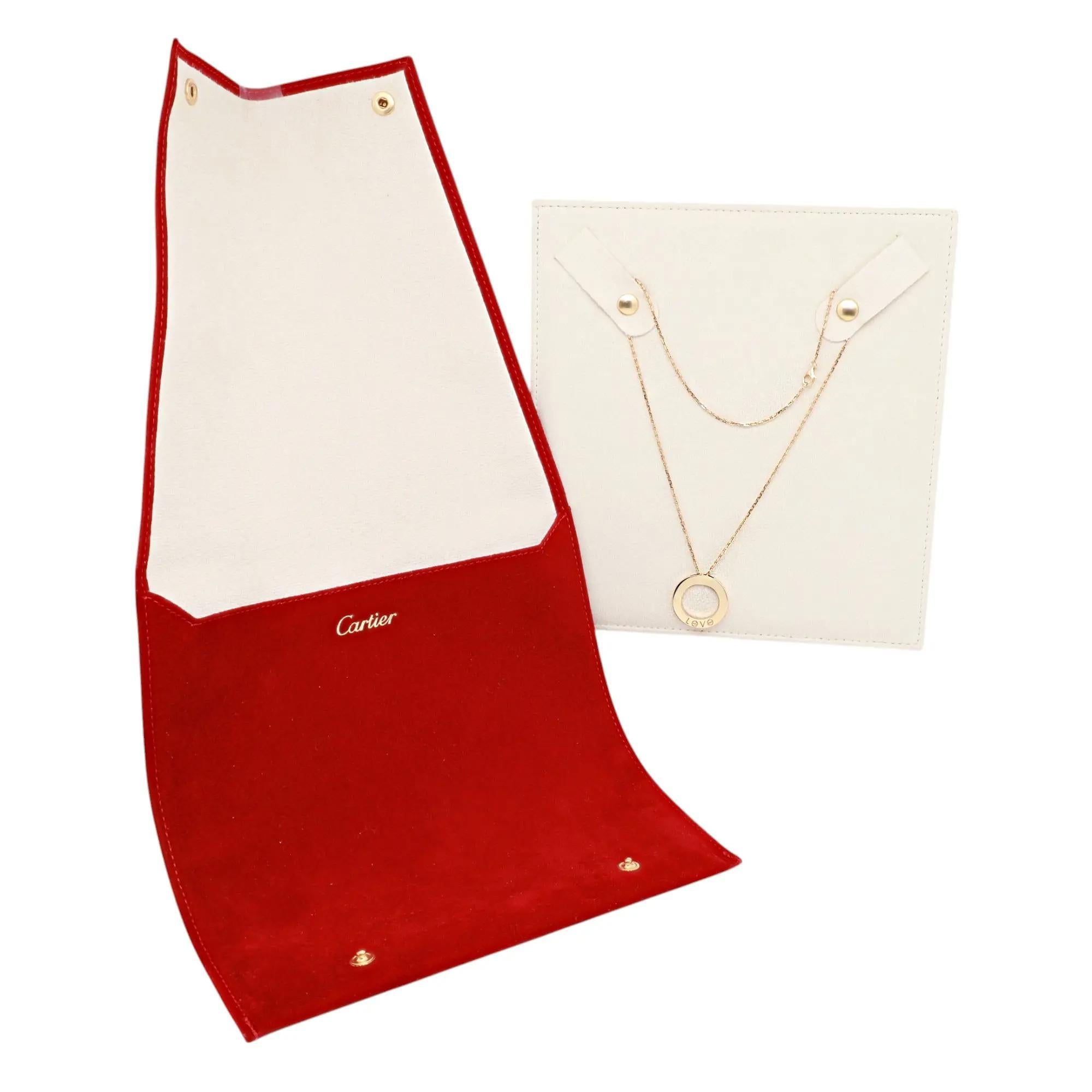 da uomo o donna Cartier Love Collana con 3 diamanti in oro giallo 18K in vendita