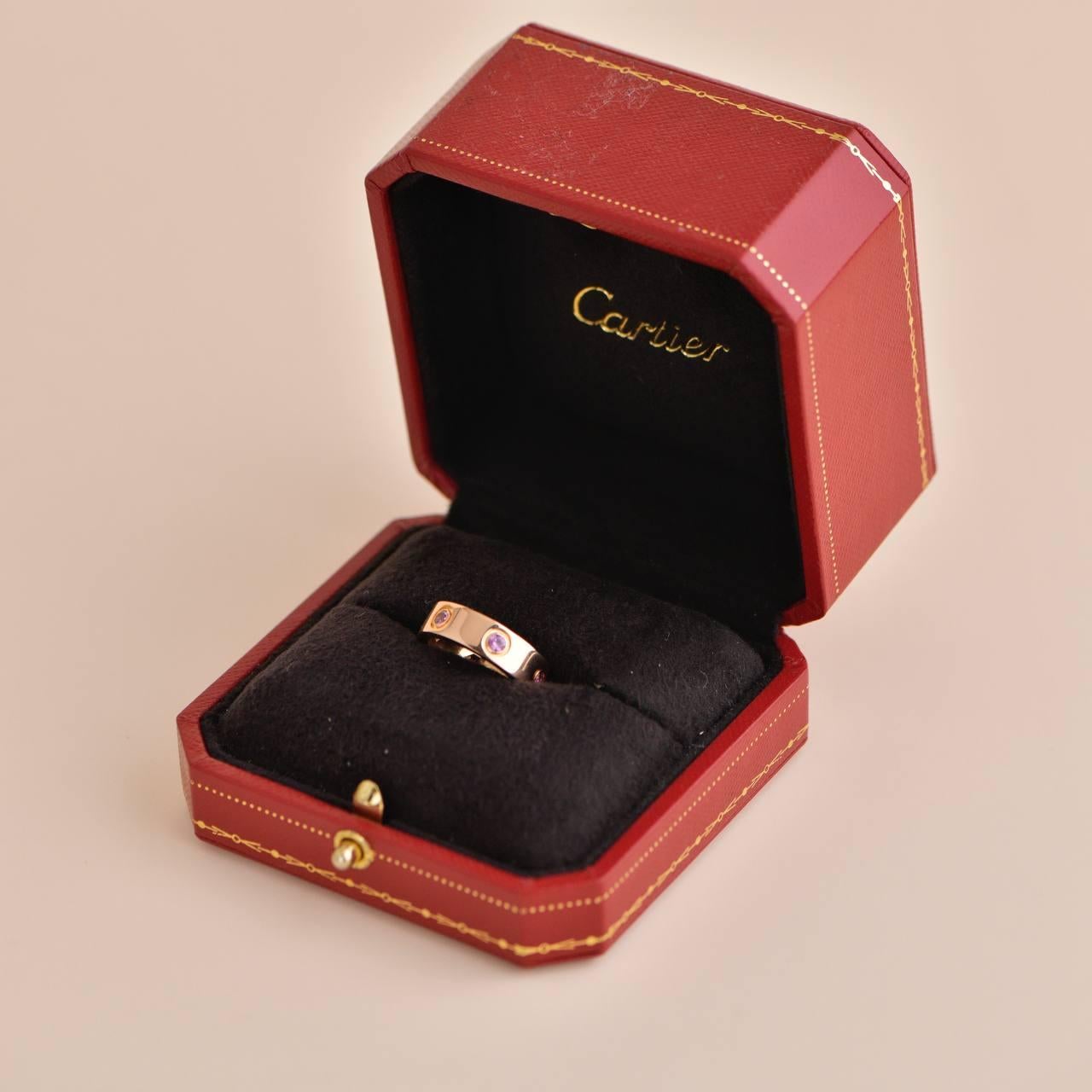 SKU 	AT-1883
Brand	Cartier
Model	B4076250
Date	Circa 2008
Size	        EU 50/ US 5.25 / UK K
_______________________________________________________
Metal	18K Rose Gold
Weight	Approx. 9g
Serial No.	OR****
Stone.   Pink