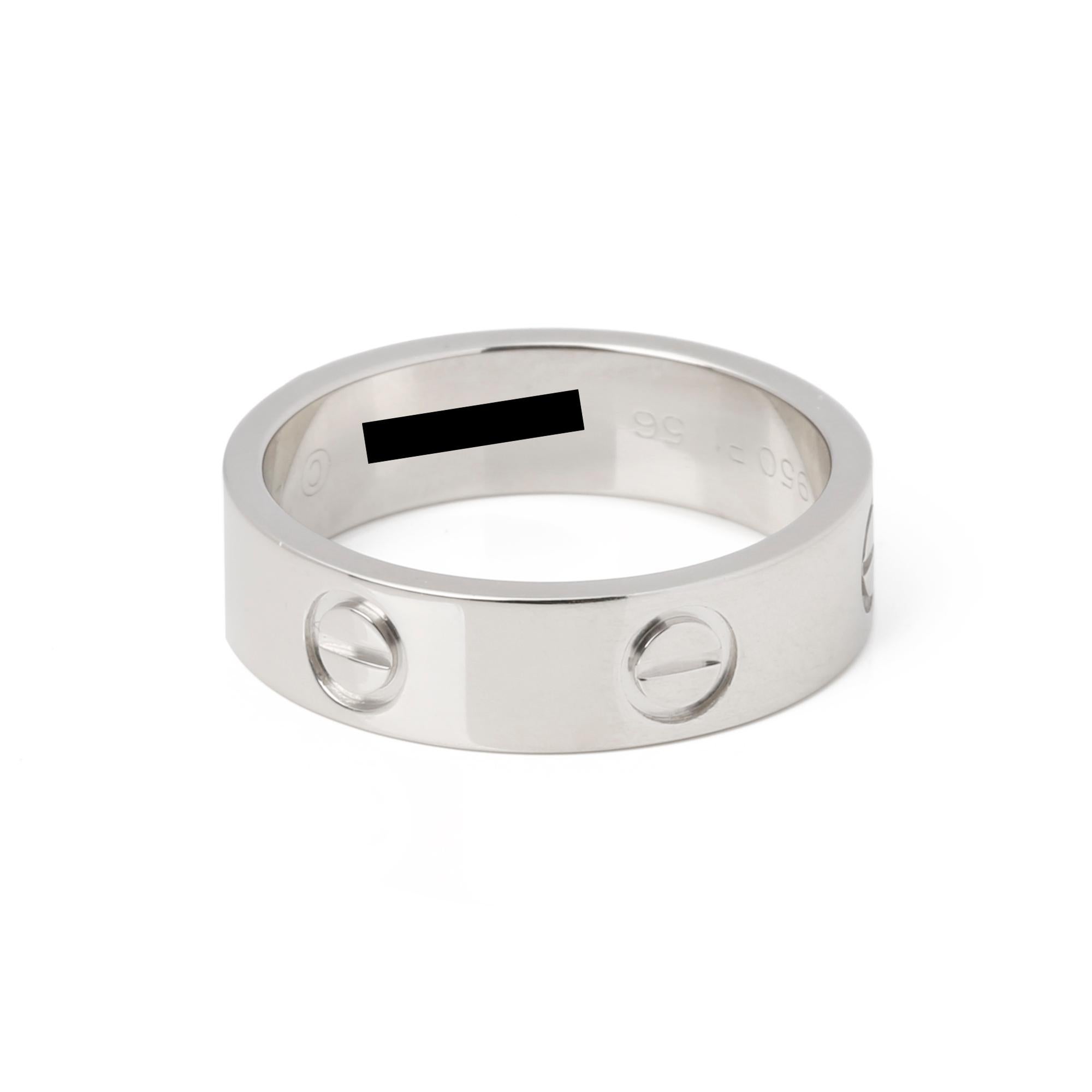 cartier love platinum ring