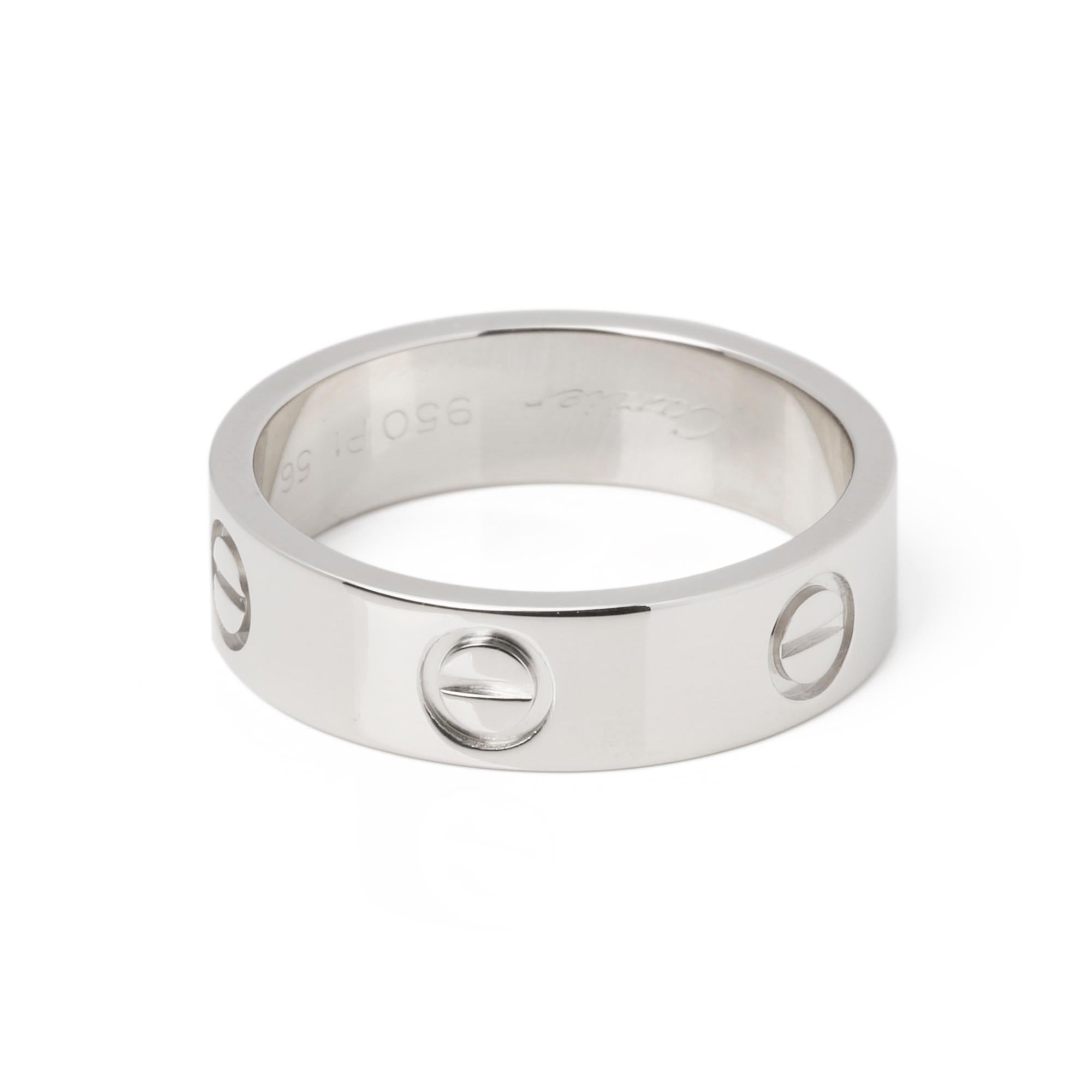 cartier love ring platinum