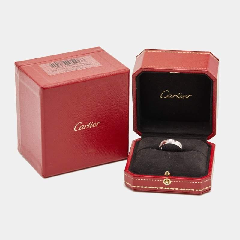 Cartier Love Platinum Band Ring For Sale 1
