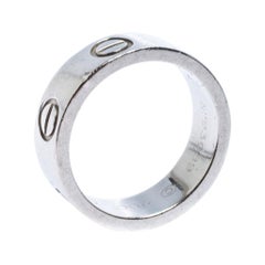 Cartier Love Platinum Band Ring Size 46