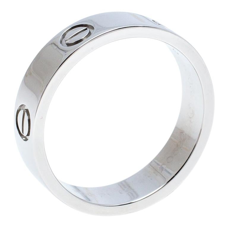 Cartier Love Platinum Band Ring Size 61