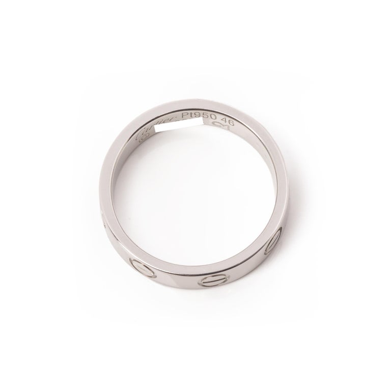This ring by Cartier is from their Love collection and features their iconic screw detail set in Platinum. Complete with a Xupes presentation box. Our reference is J817 should you need to quote this. UK ring size G 1/2. EU ring size 46. US ring size