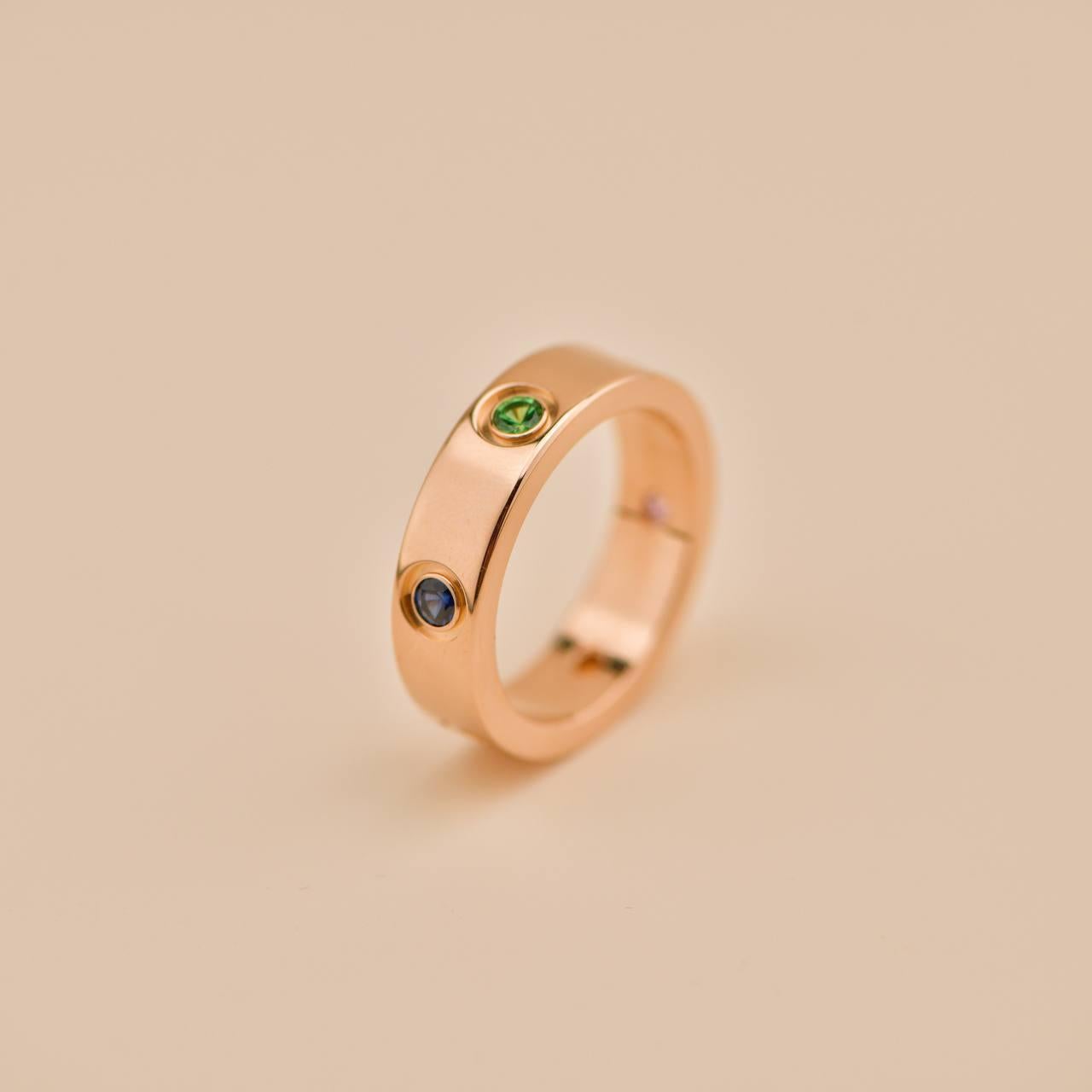 Cartier Love Arcobaleno Anello Multi Gemma Misura 54 in vendita 1