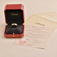 Cartier Love Rainbow Multigem 18K Rose Gold Ring Size 53