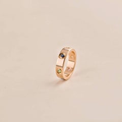 Cartier Love Rainbow Multigem Rose Gold Ring Size 55