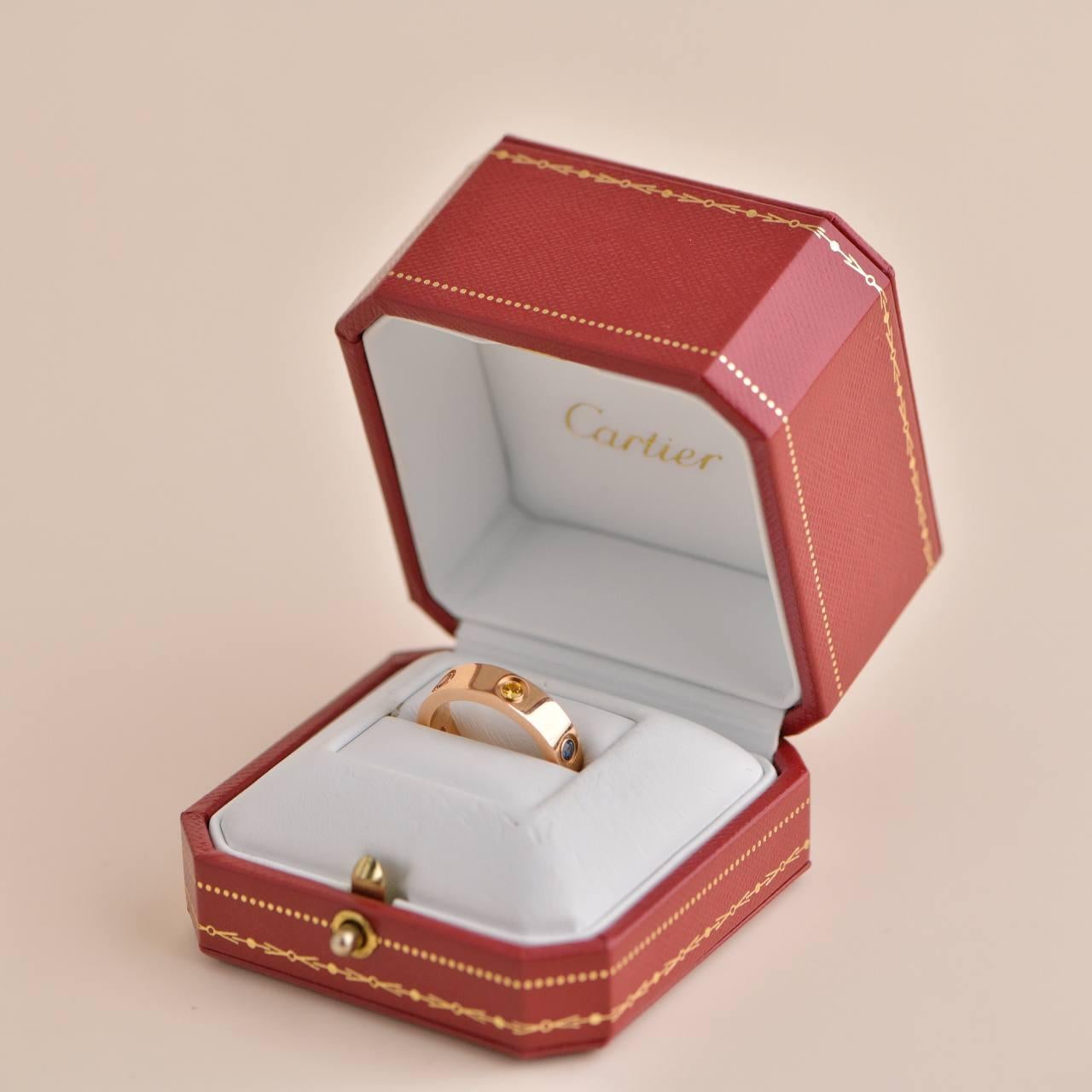 SKU 	CT-1954
Brand	Cartier
Model	B4087856
Date	Circa 2018
Size	        EU 56/ US 7.5 / UK P
_______________________________________________________
Metal	18K Rose Gold
Weight	Approx. 9.37g
Serial No.	GB****
Stone.   Sapphire, Pink Sapphire,