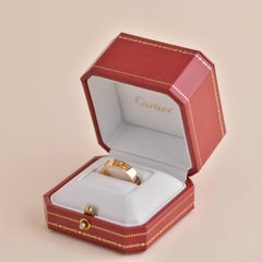 Cartier Love Rainbow Rose Gold Ring Size 56