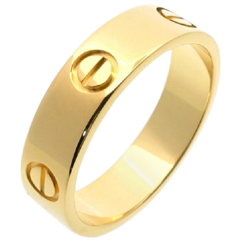 Cartier Love Ring, 18 Karat Yellow Gold For Sale